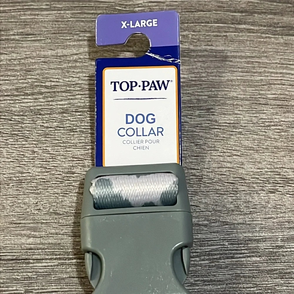Dog Collar TOP-PAW with grey animal print NWT
